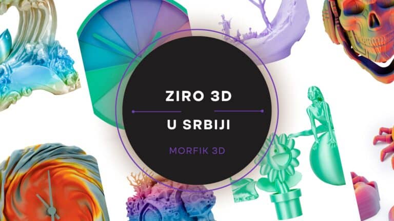 ZIRO 3D filament rolne u više boja i finiša, ilustracija kvaliteta i raznovrsnosti materijala koje nudi Morfik 3D na Balkanu