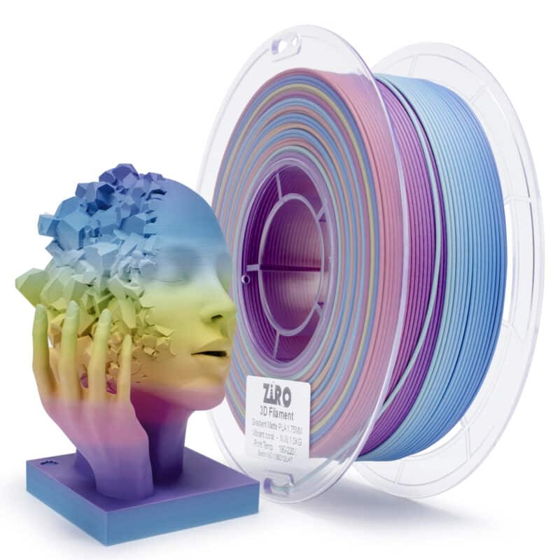 ZIRO Fast Gradient Matte PLA Vibrant Coral filament na kalemu, 1.75 mm, mat koralni gradient