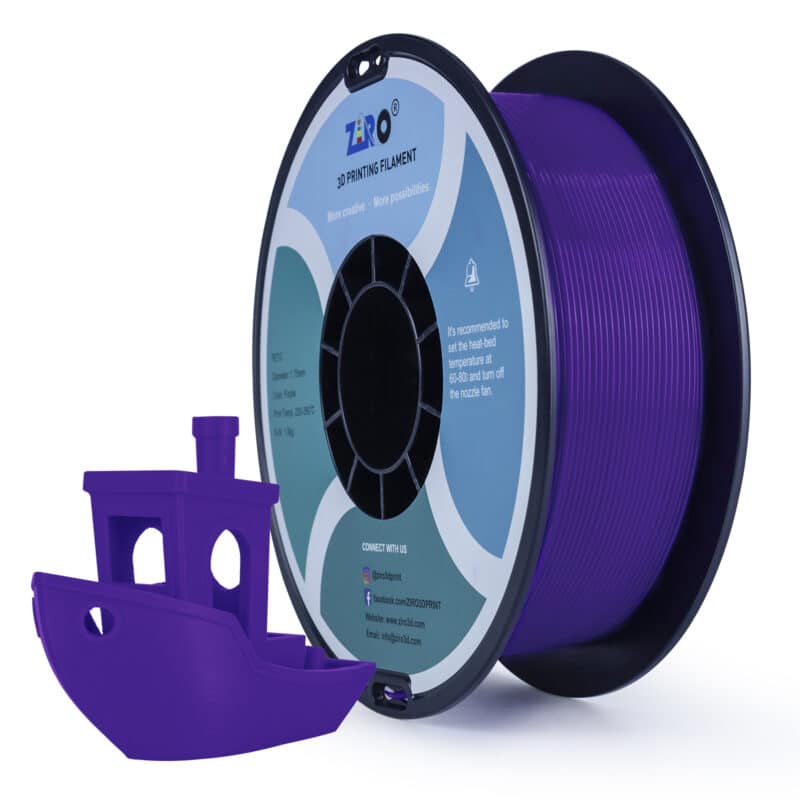 ZIRO PETG Purple filament na kalemu u postojanoj ljubičastoj boji
