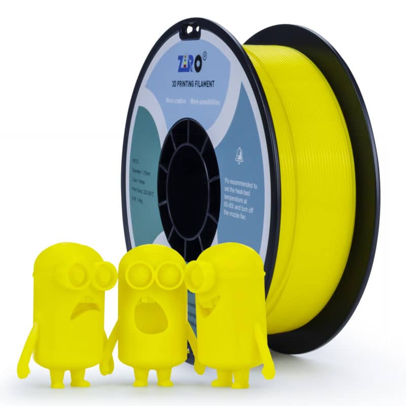 ZIRO PETG Yellow filament na kalemu u jasno žutoj boji