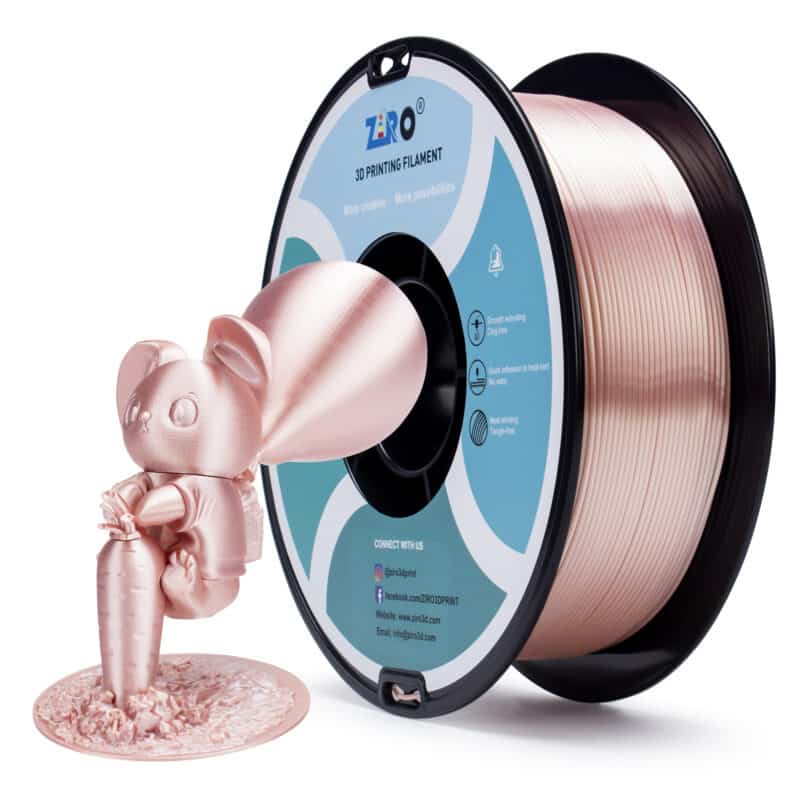 ZIRO Silk PLA Rose Gold filament na kalemu sa sjajnom rose gold nijansom