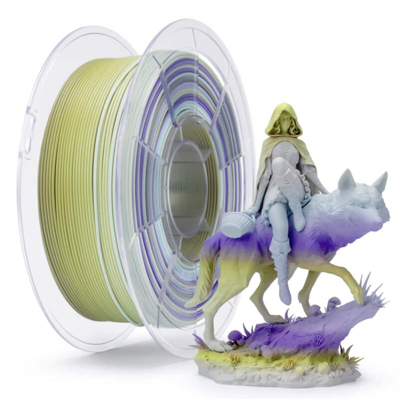 ZIRO Fast Gradient Matte PLA Dawn Whisper filament prečnika 1.75 mm sa nežnim gradijentnim prelazima pastelnih tonova i mat površinom