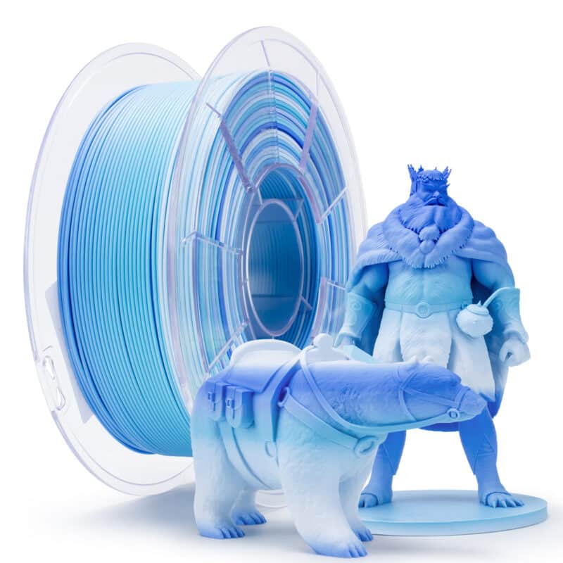 ZIRO Fast Gradient Matte PLA Glacier filament prečnika 1.75 mm sa hladnim gradijentnim prelazima i mat površinom
