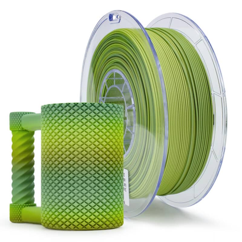ZIRO Gradient Matte PLA Matcha filament prečnika 1.75 mm sa mat gradijentnim prelazima zelenih nijansi