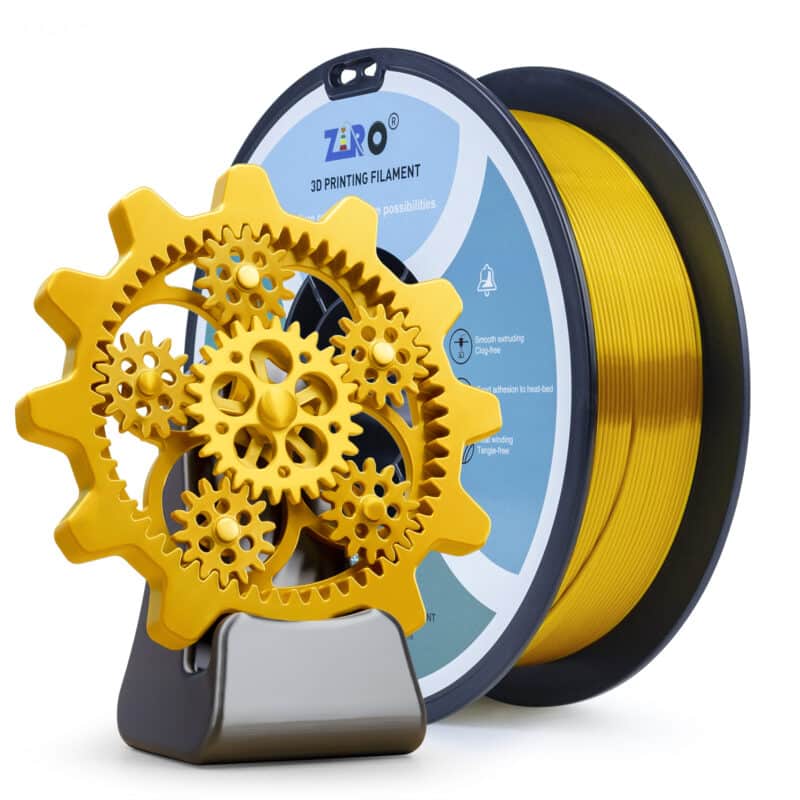 ZIRO Silk PLA Gold filament u luksuznoj zlatnoj boji prečnika 1.75 mm sa svilenkastim sjajem